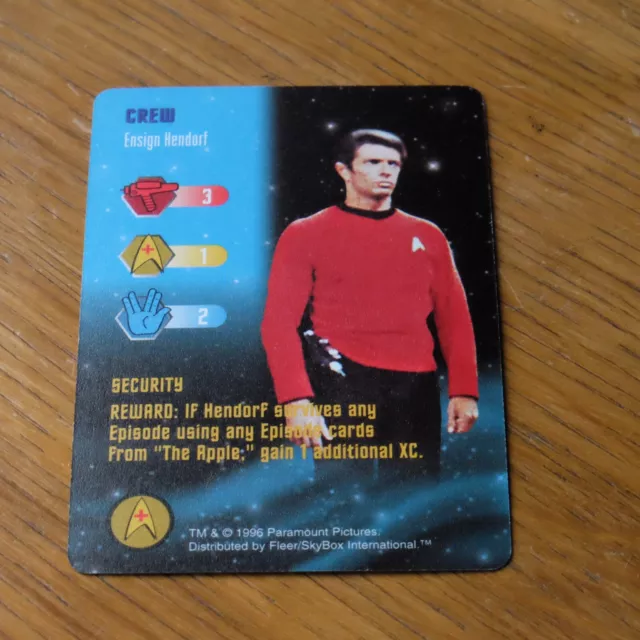 Star Trek The Card Game CCG Crew Ensign Hendorf 1996 Fleer/Skybox