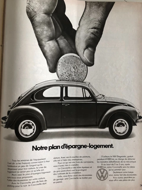Vintage Advertising - Volkswagen Beetle - September 1972