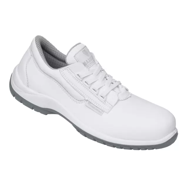 Maxguard W300 S2 Blanco Calzado de Seguridad Trabajo Zapatos de Chef Me