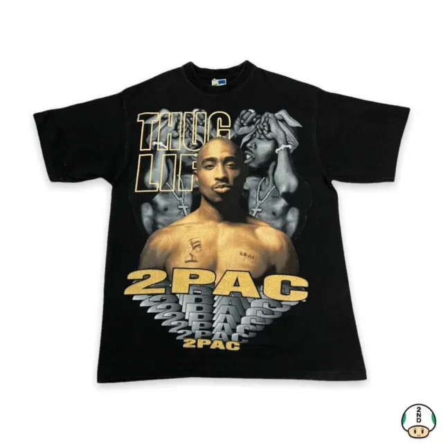 Camiseta de rap vintage Y2K 2Pac Thug Life - XL