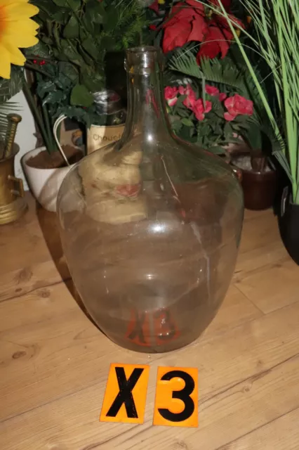 Alter Glasballon Weinballon Transparent 10  Liter Nr