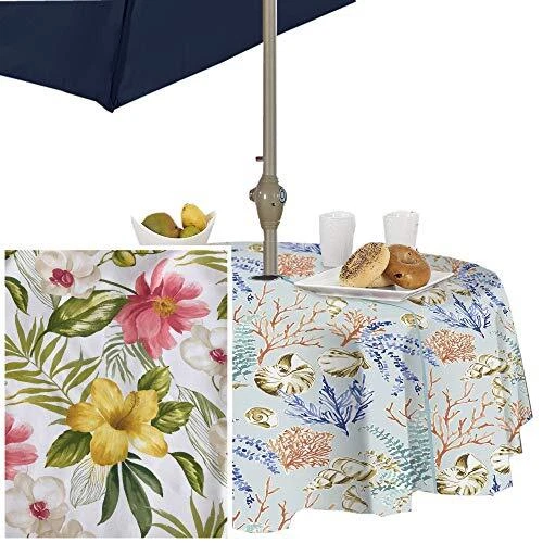 Calla Lily Easter and Spring Fabric Indoor/Outdoor Tablecloth, Bold Lily