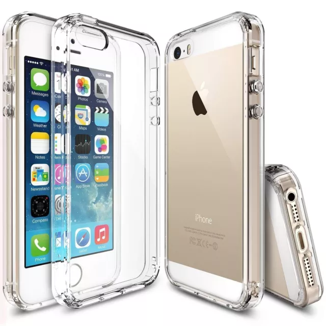 Pour Iphone 5 5S Coque Gel 360 avant + Arrière Protection INTEGRAL Transparent