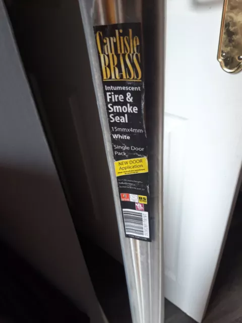 Carlisle Brass Fire & Smoke Seal 15 mm x 4mm white  Single Door Pack
