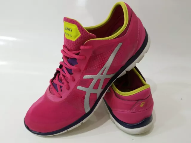 ASICS Womens Training GEL-FIT NOVA S466N Hot Pink/Silver/Lime Size 11 Running