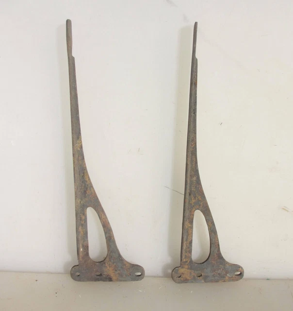 Vintage Brass Brackets Shelf Shelving Arms Antique Shelves Old Art Deco 12"D