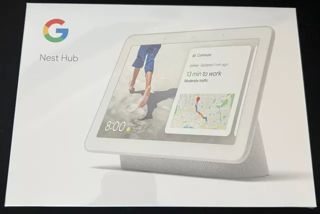 Google Nest Hub with Built-In Google Assistant, Chalk (GA00516-US) NEW