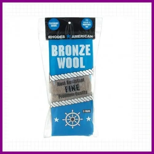 Fine Grade Bronze Wool Pads (3-Pack)
