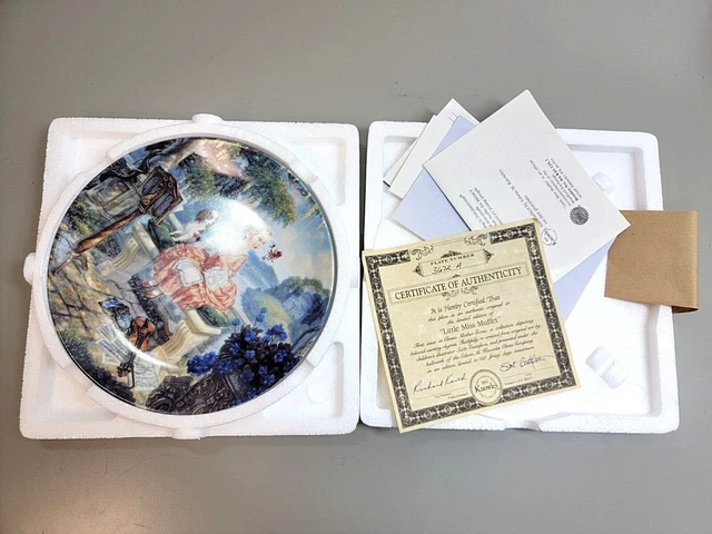 Little Miss Muffet plate by Scott Gustafson Classic Mother Goose series Ltd Ed