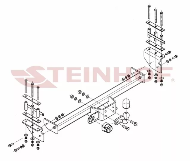 NEU AHK für Nissan Patrol GR II Y61 SUV 3/5 Türer 1998-03.2010 + 7-pol Esatz 3