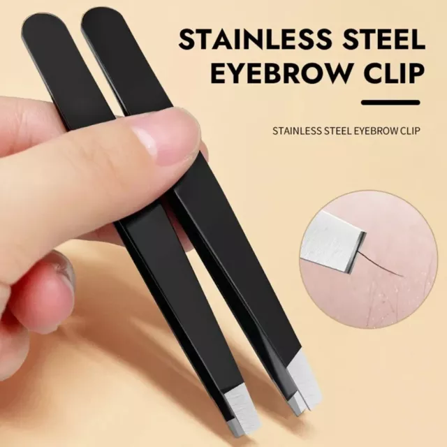 Stainless Steel Eyebrow Tweezers Hair Removal Makeup Tool Acne Clip  Eyebrow