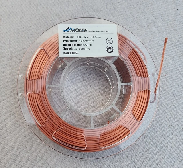 Amolen 1.75mm PLA SILK LIKE 3D Printer Filament - Copper