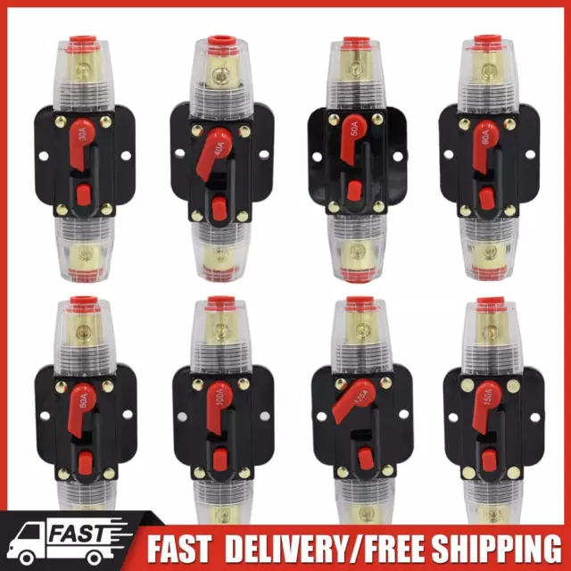 Car Truck Resettable Fuse 12-24V DC Short Protection Fuse Holder Power Insurance