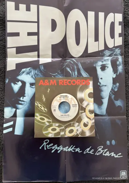 The Police – Message In A Bottle 7'' Vinyl USA POSTER SLEEVE 1979 TESTED NM/EX