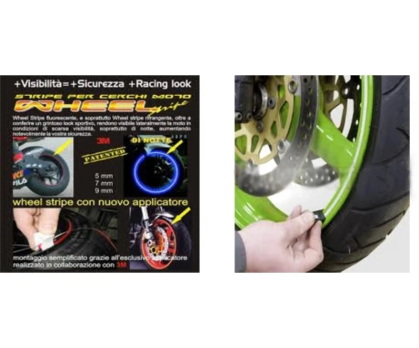 Strisce Decorative Auto E Moto, Verde Neon, Larghezza 5 Mm, Lunghezza 10 Metri - Adesivo Rimovibile, Resistente