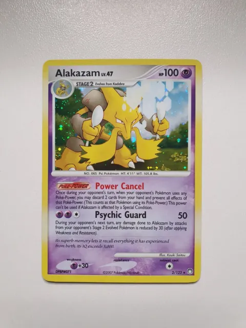 Alakazam 2/123 Mysterious Treasures Holo Pokemon Card - Near Mint Condition