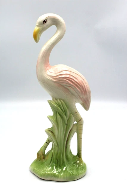 Vintage Mid-Century Retro Style Pink Flamingo Ceramic Figurine #I Florida Beach