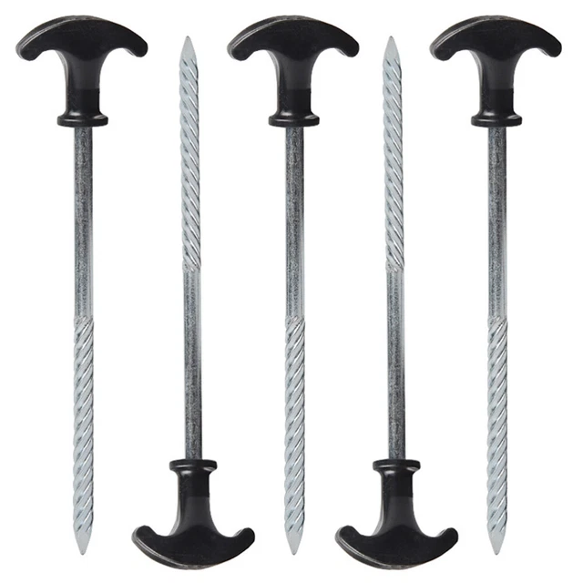 1 pezzo a forma di T aringhe in acciaio outdoor pesante in acciaio tenda da sole baldacchino tenda