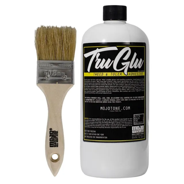 Mojotone 32oz TruGlu And Applicator Brush Combo woodworking tolex glue and brush