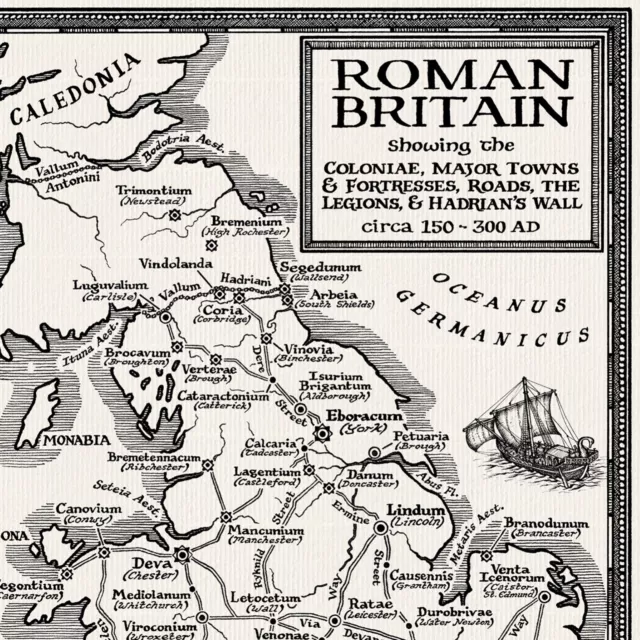 Map of Roman Britain - Fine Art Prints by Manuscript Maps