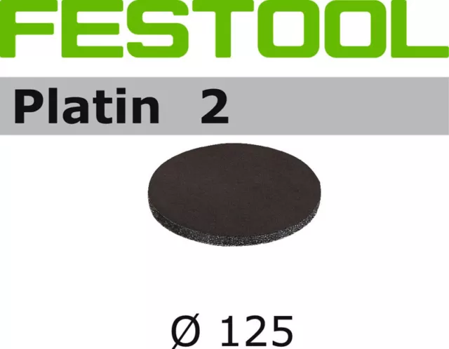 Festool 15x Platino 2 125mm Discos de Lijado Adhesivo S400-S4000 Para P. Ej. Ro