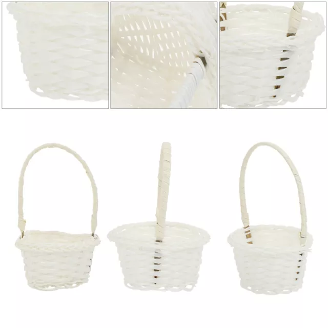 6 Stk. Rattan Blumenkörbe, Streukörbchen, Ostern, Hochzeit-EE