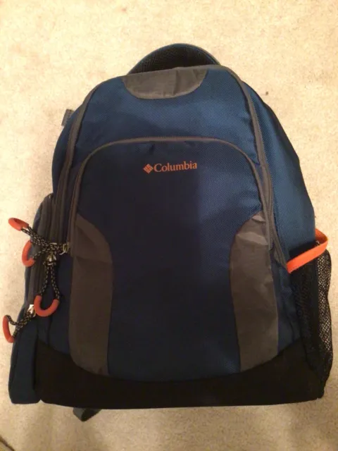 Columbia Summit Rush Backpack Diaper Bag Navy Blue Large Great Condition