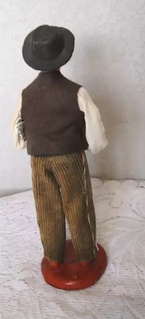 Santon ancien de Provence habillé Homme au journal   32cm  S116 3