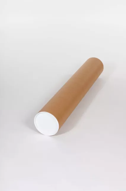 Kraft 1 1/2 x 15" Mailing Tubes With Caps 50/Case