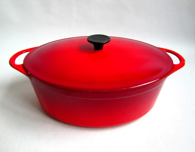 Cocotte Cousances 28cm Rouge – Fonte émaillée, 4.7L, France
