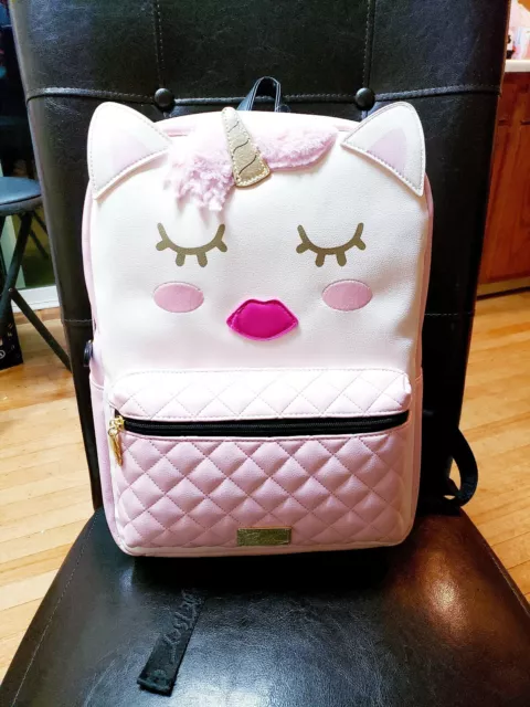 🦄NWT🦄 Betsey Johnson Pink Unicorn  Backpack School Travel Shoulder Bag $88