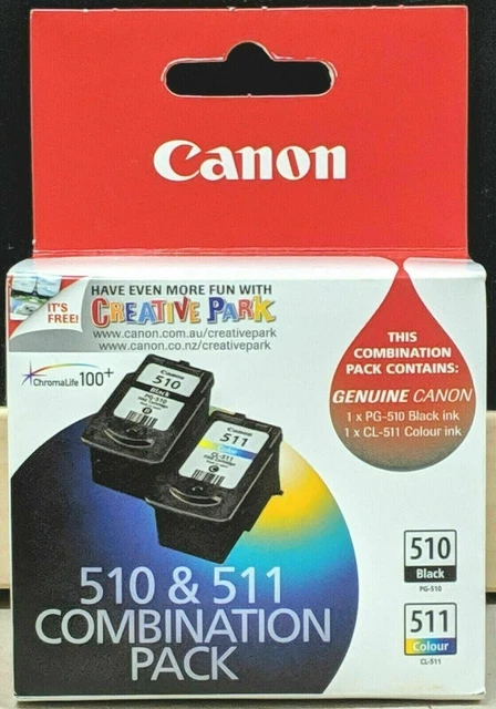 Canon PG-510 & CL-511 Black & Tricolour Ink Cartridge Twin Pack Combo