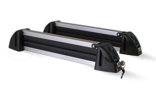 6 Portasci Verticali Da Parete - Supporto Per Sci E Snowboard Con Viti E Tasselli (Nero)