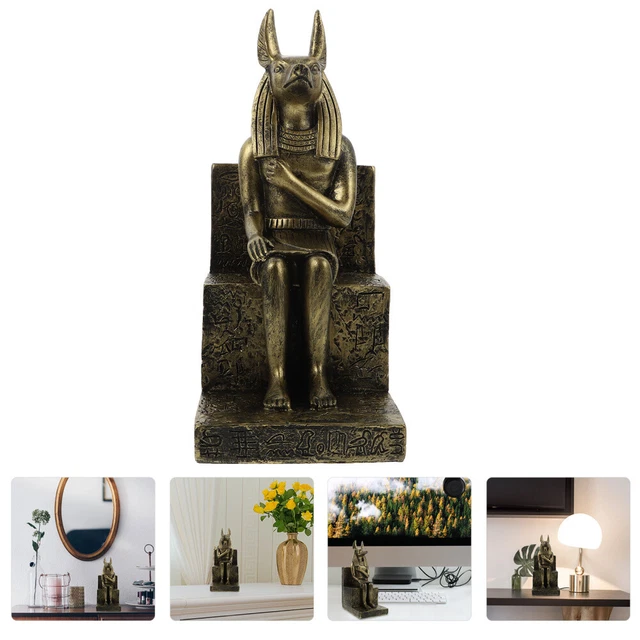 Statue égyptienne Bastet En Résine - 13,2 Cm De Haut, Bleue - Décoration Maison, étagère, Bureau, Cadeau Chat & Égypte