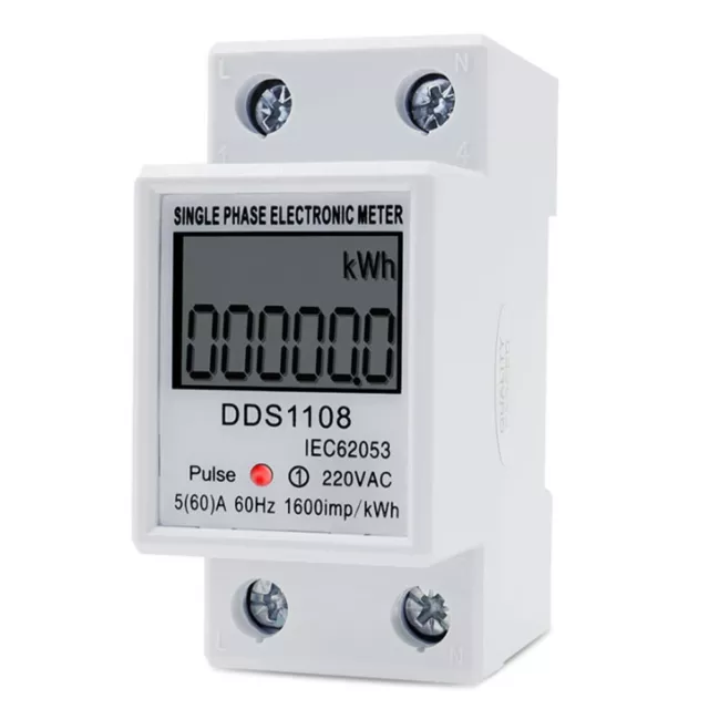 Interface conviviale LCD monophasé compteur d'énergie électrique 220V 60A