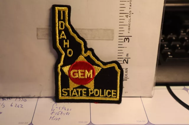 police patch   STATE POLICE IDAHO GEM