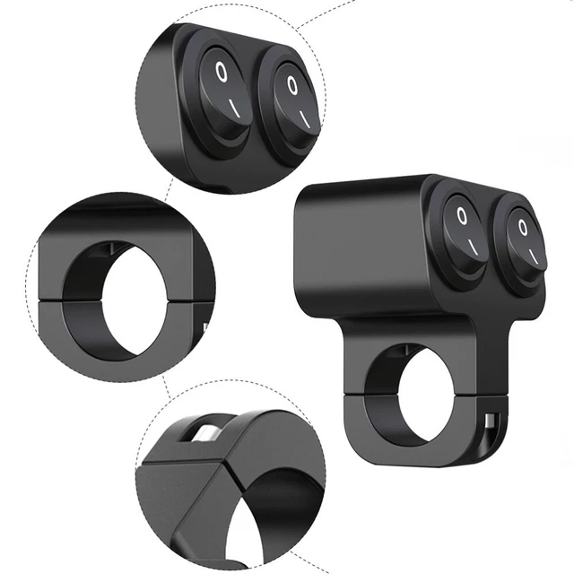 Interruttore Manubrio Moto 2 Pezzi - Pulsante ON/OFF 12V Per Scooter E Moto Elettriche, Blu - Foto 3