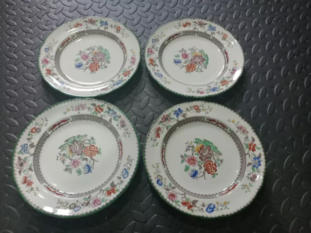 Copeland Spode Chinese Rose 629599 SET OF FOUR small Dinner Plates 9" c1950s