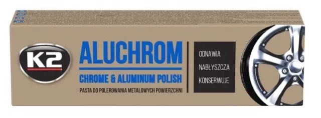 Pate AluChrom polissage des métaux pour inox chrome universel 120grs alu argent