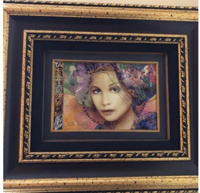 Csaba Markus ORIGINAL “Tangelia” Oil Painting With Gold and silver Leaf COA 2019