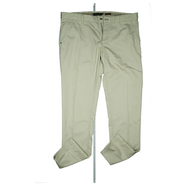 Pantalon Chino Dockers Beige Rayé Stretch Taille W33 L34 - Slim Fit, Coton, Occasion Très Bon état
