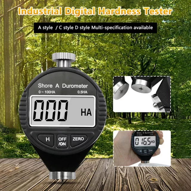 Digital Shore A/C/D Hardness Durometer Tester 0-100HA Tire Rubber LCD Meter AU