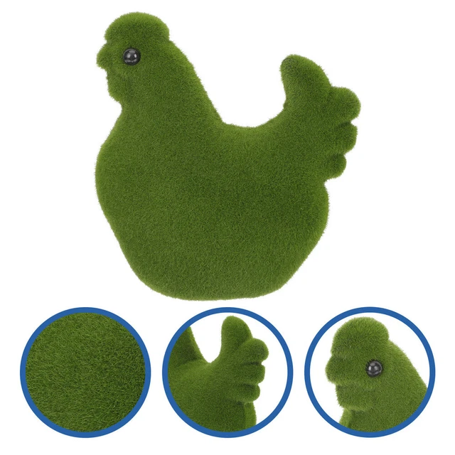 hen sculpture Hasenfigur Kaninchen-Dekor Beflocktes Kaninchen Polsterung Rasen