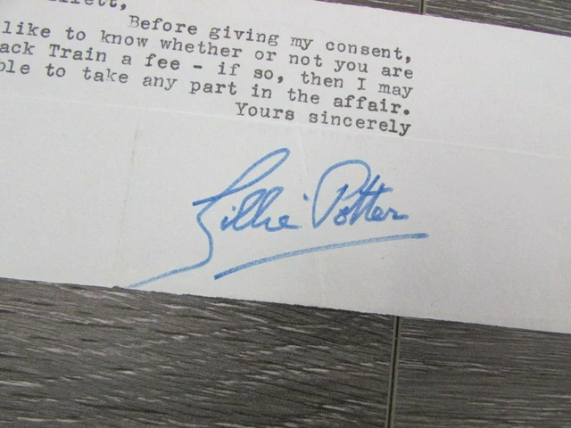 Gillie Potter English Comedian & Presenter 1966 Original Hand Signed Letter 2
