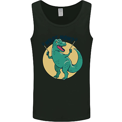 T-Rex What Now Funny Dinosaur Mens Vest Tank Top