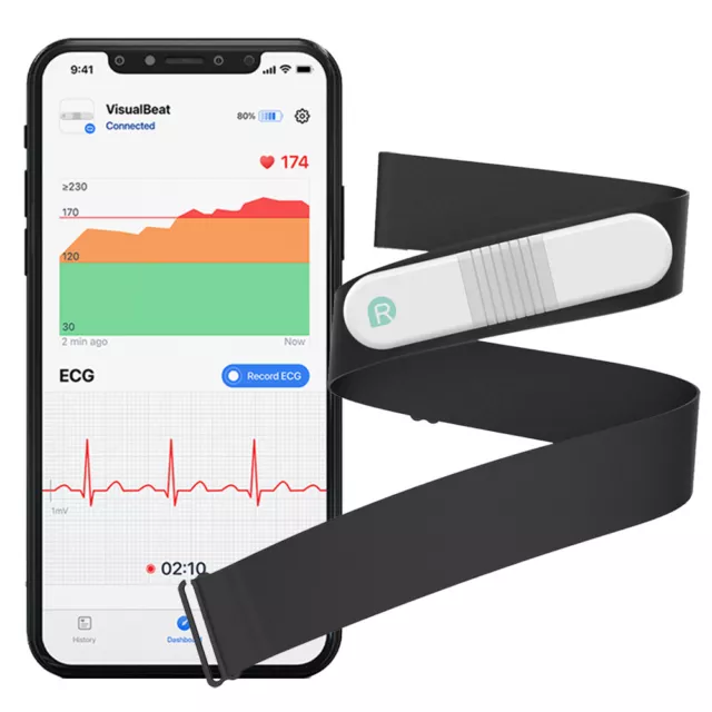 Brustgurt Herzmonitor 24-Stunden-Herzfrequenzmessgerät 30-Minuten-EKG Funktion