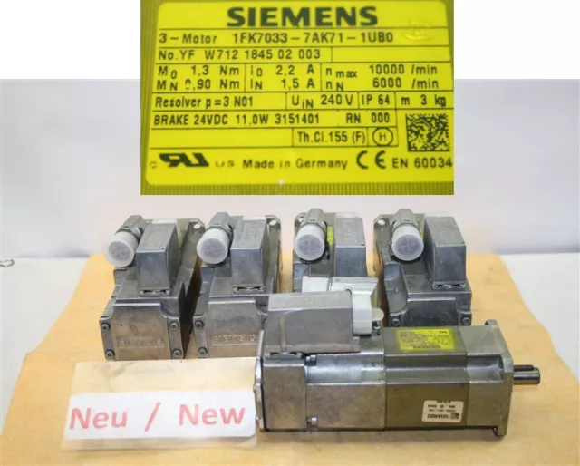 Siemens 1FK7033-7AK71-1UB0 Servomoteur 1FK70337AK711UB0