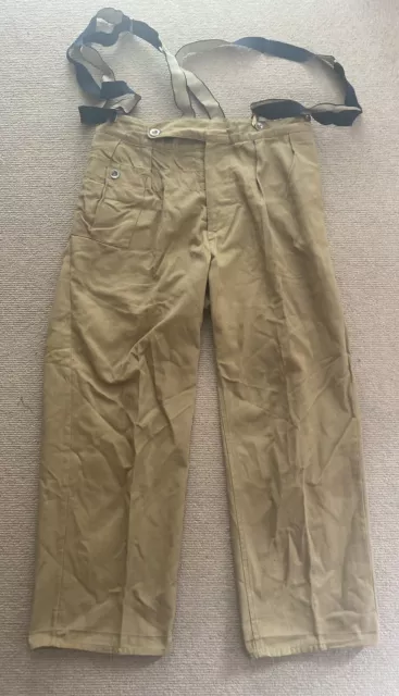 WW2 British Army Khaki drill Trousers Reproduction 34 waist