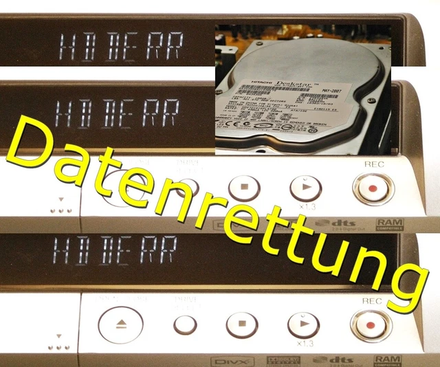 Datenrettung bei Festplatten von PANASONIC DVD-Recordern - Aufnahmen retten!
