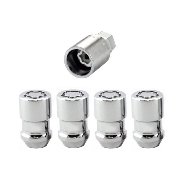 McGard Wheel Lock Nut Set For Jeep Liberty 2002-2012 4 Pack 1.46 in. L Chrome
